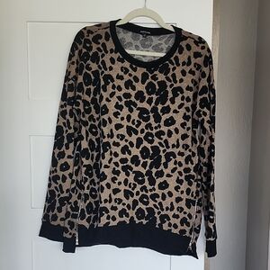 Pink Clover Animal Print Knit Top